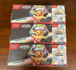 Lot of 3 Pokemon TCG Sam's Club Prismatic Evolutions Surprise Box/Booster Bundle - Image 1