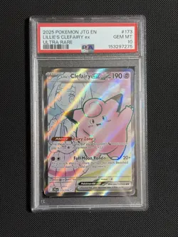 Pokemon PSA 10 GEM MINT Lillie's Clefairy ex 173/159 Journey Together Ultra Rare - Image 1