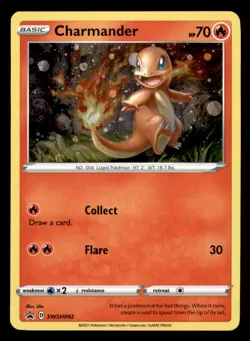 Charmander SWSH092 Holo Promo Sword & Shield Promo Pokemon Near Mint - Image 1