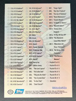 2000 Topps Pokemon TV Animation Edition Series 3 Checklist (Choose 4 Options) - Image 2
