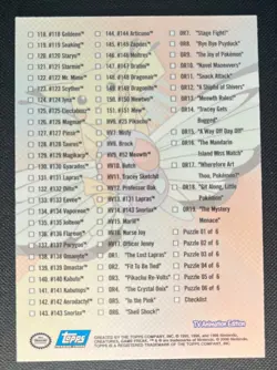 2000 Topps Pokemon TV Animation Edition Series 3 Checklist (Choose 4 Options) - Image 4