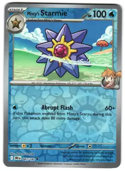 Misty's Starmie 047/182 Reverse Holo SV10: Destined Rivals English Pokemon NM - Image 1