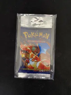 1999 Factory Sealed Pokemon Base set Long Crimp Charizard Artwork Unlimited - Image 1