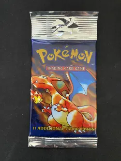 1999 Factory Sealed Pokemon Base set Long Crimp Charizard Artwork Unlimited - Image 3