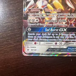 Pokemon TCG Solgaleo GX 89/149 Sun & Moon Base Set 2016, Ultra Rare, Near Mint - Image 5