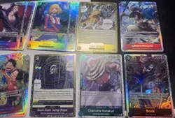 One Piece CCG English/Japanese Lot 9 Alt Cards Plus 129 SR Cards - Image 3