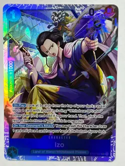 Izo ST22-002 SR ONE PIECE Tcg Game NM Blue Starter Deck 22: Ace & Newgate - Image 1