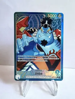 One Piece TCG Jinbei Leader Alt Art OP14-040 THE AZURE SEA'S SEVEN English NM - Image 1