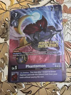 Digimon Card Game Phantomon BT20-072 Regionals 2026 Participation Promo Alt Art - Image 1