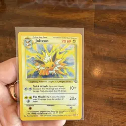 Pokemon Jolteon 4/64 Jungle Holo Rare Unlimited 70 HP Trading Card 1999 - Image 1