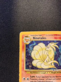 Ninetails 12/102 Holo Rare Base Set Unlimited HP Pokemon 1999 WOTC Vintage Card - Image 2