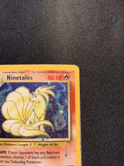 Ninetails 12/102 Holo Rare Base Set Unlimited HP Pokemon 1999 WOTC Vintage Card - Image 3