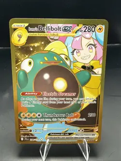 Pokemon Iono’s Bellibolt Ex 188/159 Gold Holo Pokemon Card - Image 2