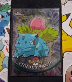 Ivysaur #02 Topps Chrome Pokemon Card LP - Image 1