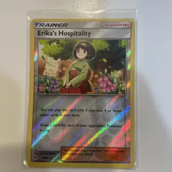 Erika's Hospitality 56/68 Rare Reverse Holo Pokemon Card Hidden Fates Lp - Image 1