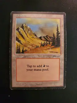 Mountain Arabian Nights HP Mana Land Red Magic The Gathering MTG Tcg See Pics * - Image 1