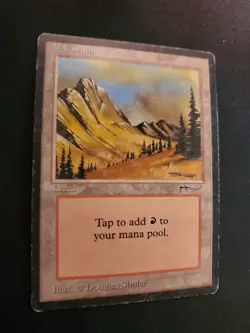 Mountain Arabian Nights HP Mana Land Red Magic The Gathering MTG Tcg See Pics * - Image 2