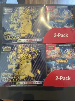 Pokemon Surging Sparks Elite Trainer Box + Booster Bundle, 2-pack Costco - NEW - Image 1