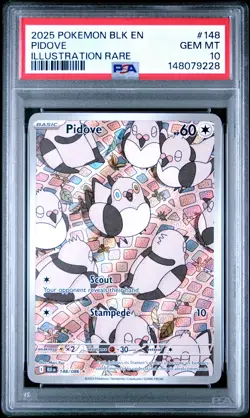 Pidove - Pokemon Black Bolt #148 PSA 10.0 - Image 1