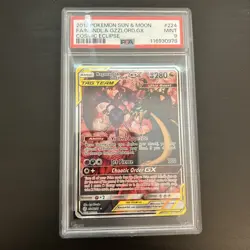 PSA 9 MINT Naganadel & Guzzlord GX 224/236 Alt Art 2019 Cosmic Eclipse Pokemon - Image 3