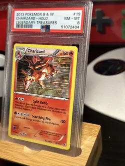 2013 Pokemon Black & White Charizard-Holo Legendary Treasures Holo #19 PSA 8 - Image 2