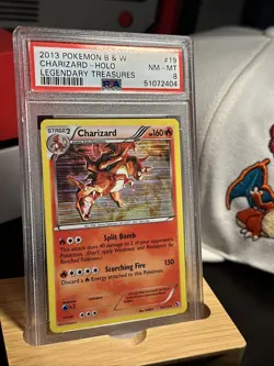 2013 Pokemon Black & White Charizard-Holo Legendary Treasures Holo #19 PSA 8 - Image 3