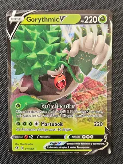 FRENCH GORYTHMIC RILLABOOM V 017/192 HOLO REBEL CLASH POKEMON MP 2020 - Image 1