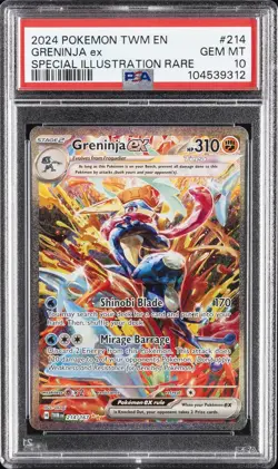 2024 POKEMON TWM EN-TWILIGHT MASQUERADE #214 GRENINJA EX PSA 10 - Image 1