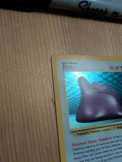 Pokemon Ditto 3/62 – Fossil – Holo Rare – MP WOTC 1999 Vintage Pokemon - Image 2