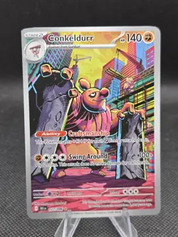 Conkeldurr 127/086 Pokemon Black Bolt - NM (Miscut Edge) - Image 1