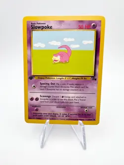 Pokemon TCG - Slowpoke 55/62 LP/MP Common Fossil 1st Edition - Image 1