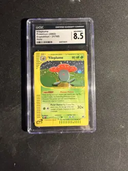 Pokemon TCG Vileplume Expedition Holo Rare 31/165 CGG 8.5 Near Mint NM - Image 1
