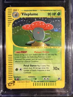 Pokemon TCG Vileplume Expedition Holo Rare 31/165 CGG 8.5 Near Mint NM - Image 2