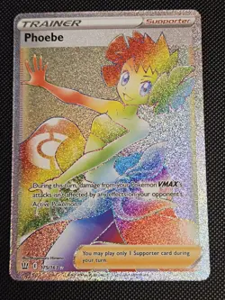 Phoebe 175/163 Rainbow Pokemon TCG Battle Styles Trainer NM - Image 2
