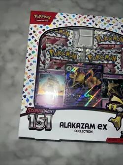 Pokemon Scarlet & Violet 151 Alakazam ex Collection Box 4 Boosters 3 Promos - Image 3