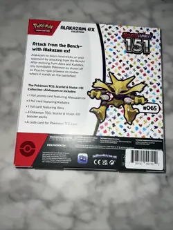 Pokemon Scarlet & Violet 151 Alakazam ex Collection Box 4 Boosters 3 Promos - Image 4