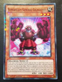 Superheavy Samurai Gigagloves - SP17-EN010 - Starfoil Rare 1st Edition Yugioh - Image 1