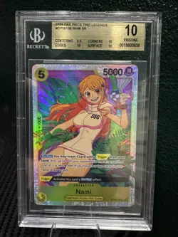 One Piece Two Legends Nami OP08-106 Super Rare SR Holo English BGS 10 Pristine - Image 1
