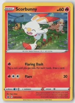 Scorbunny - (Cosmos Holo) - SWSH244 - SWSH: Sword & Shield Promo Cards Holofoil- - Image 1