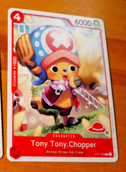 ONE PIECE ENGLISH CARD GAME CARTE LD01 PROMO N°23 TONY CHOPPER ST21-008 EN MINT - Image 1