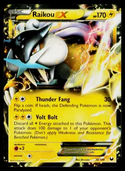 Raikou EX Holo #38/108 Ultra Rare Pokemon Dark Explorers NM - Image 1