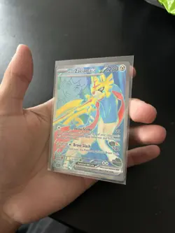 Pokemon Hop's Zacian EX Ultra Rare Full Art Holo Sv09 176/159 230 HP Basic - Image 2