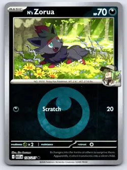 N'S ZORUA 097/159 ENERGY REVERSE HOLO COMMON JOURNEY TOGETHER POKEMON NEAR MINT - Image 1