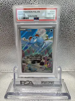 2023 POKEMON PAL EN-PALDEA EVOLVED ILLUSTRATION RARE #204 MARILL PSA 8 - Image 1
