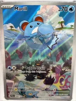 2023 POKEMON PAL EN-PALDEA EVOLVED ILLUSTRATION RARE #204 MARILL PSA 8 - Image 3