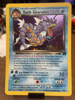 Pokemon TCG Dark Gyarados Holo Rare 8/82 Prerelease Holo 2000 Promo Unused - Image 1