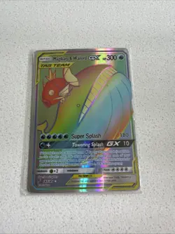 Magikarp & Wailord GX HYPER SECRET RARE 183/181 Holo Pokemon SM Tag Team Up - LP - Image 1