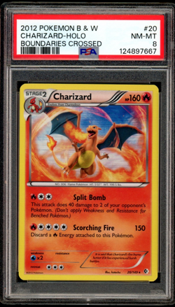 2012 Pokemon Boundaries Crossed #20 Charizard Holo PSA 8 NM-MT - Image 1
