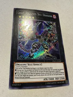 Yu-Gi-Oh! Dark Requiem XYZ Dragon INOV-EN049 Secret Rare Light Play (see photos) - Image 2