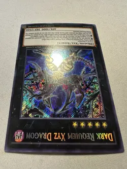 Yu-Gi-Oh! Dark Requiem XYZ Dragon INOV-EN049 Secret Rare Light Play (see photos) - Image 5